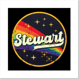 Stewart // Rainbow In Space Vintage Grunge-Style Posters and Art